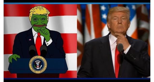 トランプ支持者に利用されるペペ（（C）2020 Feels Good Man Film LLC）