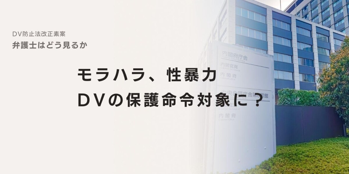 精神的、性的な暴力も保護命令対象に？　DV防止法改正案の素案をどう見るか