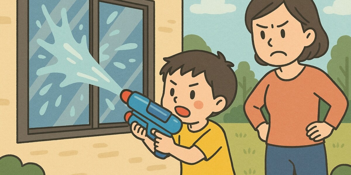 水鉄砲が窓に直撃「たかが子どもの遊び」では済まされない？親が知るべき法的リスクと対処法
