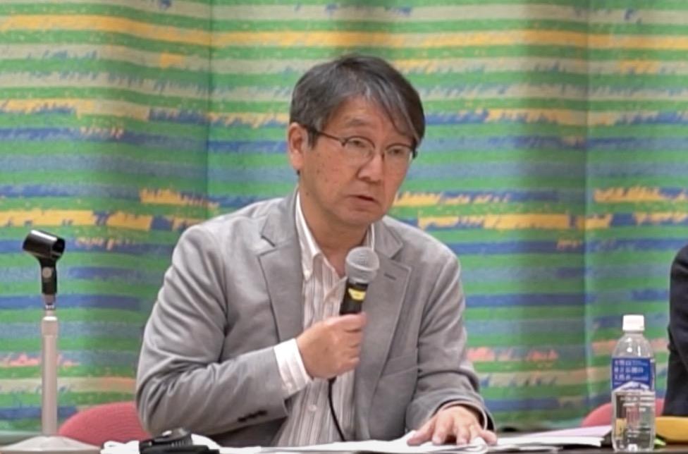廣瀬爽彩さんが通っていた中学校の元校長の金子圭一さん（YouTubeから）
