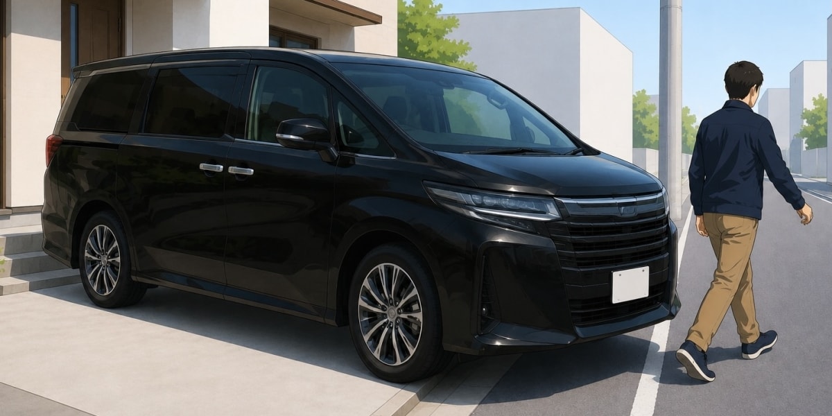 「駐車スペースに合う車を買って」自宅から歩道にはみ出す大型ワゴン車、事故が起きたら誰の責任？